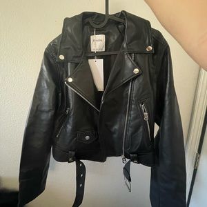 Bershka - Cropped Leather Jacket (New w/ tags!)